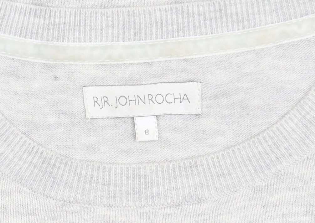 Womens UK Size 8 RJR.John Rocha Grey Pullover Jumper