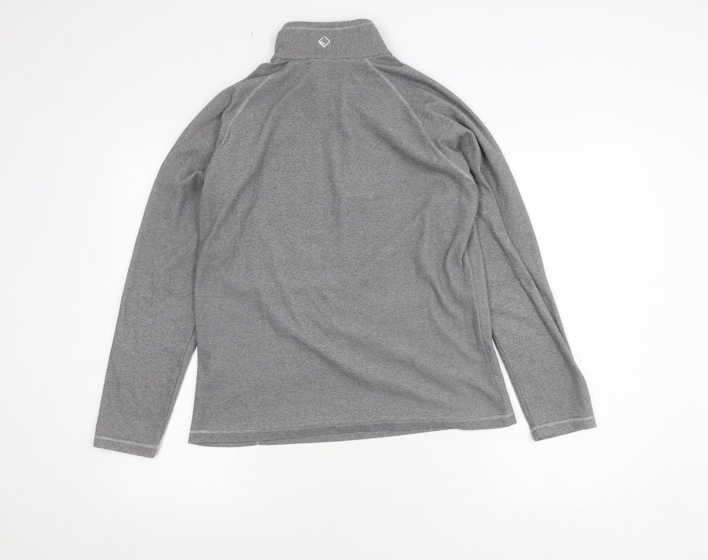 Regatta Women's Grey Sweatshirt Size 10 Zip Neck Logo