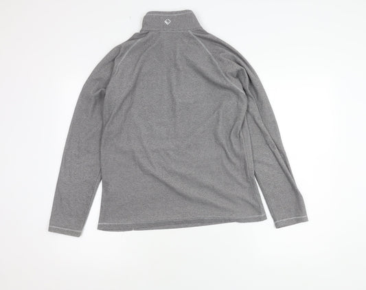 Regatta Women's Grey Sweatshirt Size 10 Zip Neck Logo