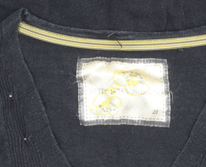 Womens UK Size 20 Betty Jackson Black Basic Blouse
