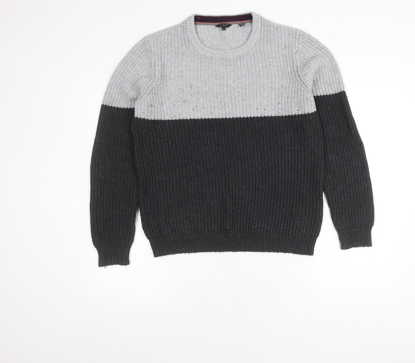 Ted Baker Men's Grey & Black Pullover - Size L