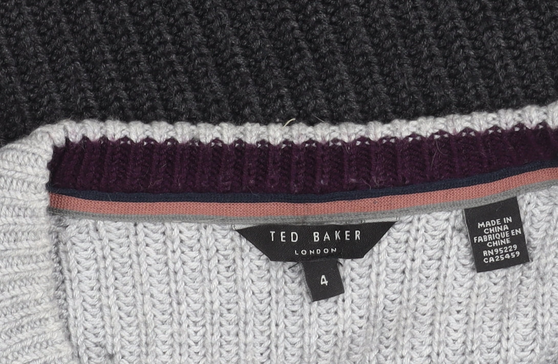 Ted Baker Men's Grey & Black Pullover - Size L
