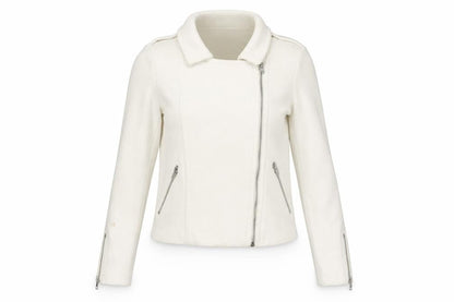 Womens UK Size XS H&M White Motorcycle Jacket