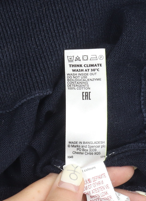 Mens UK Size L Blue Harbour Multicoloured Full Zip Sweatshirt