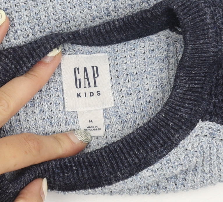 GAP Kids Boys Blue Grey M Pullover Jumper Casual Knit