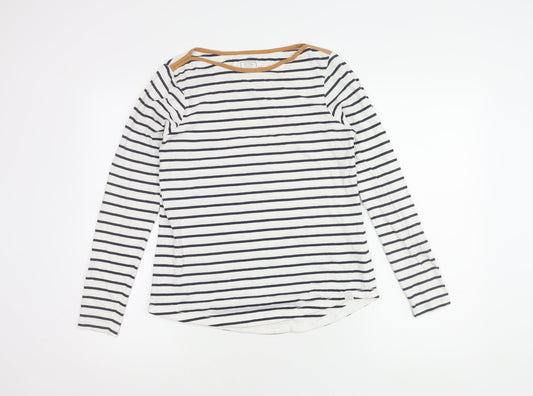 Womens UK Size 8 Fat Face White Basic T-Shirt
