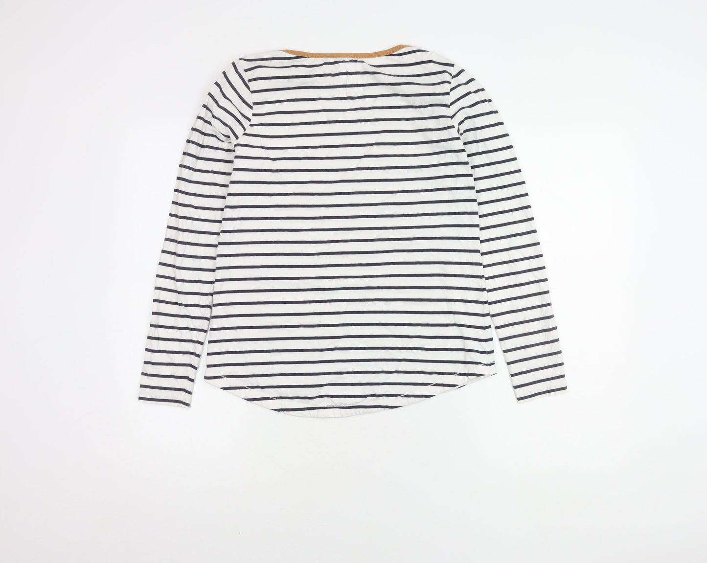 Womens UK Size 8 Fat Face White Basic T-Shirt