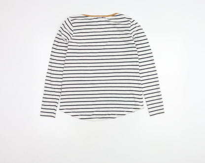 Womens UK Size 8 Fat Face White Basic T-Shirt