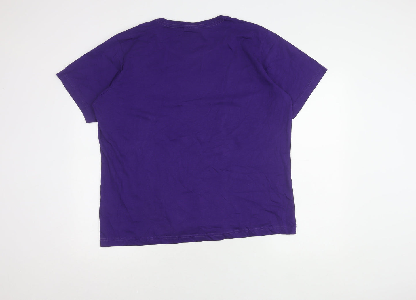 Curves Women's Purple XL Basic Cotton T-Shirt