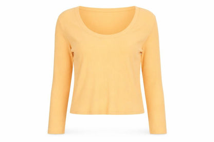 Monki Women's Beige Long Sleeve Top, Size L