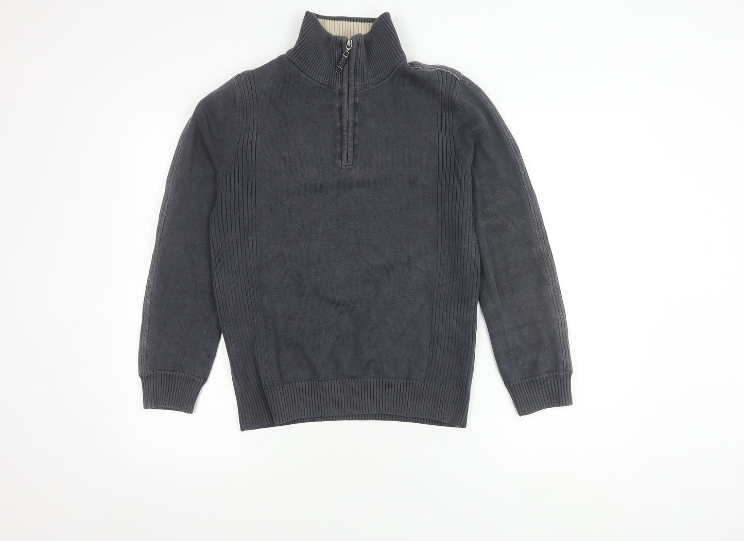Yishion Men's Grey S Pullover Jumper High Neck