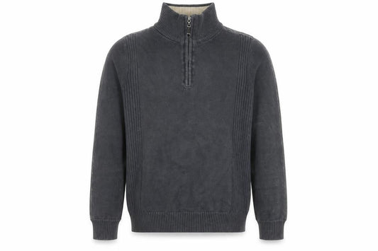 Yishion Men's Grey S Pullover Jumper High Neck