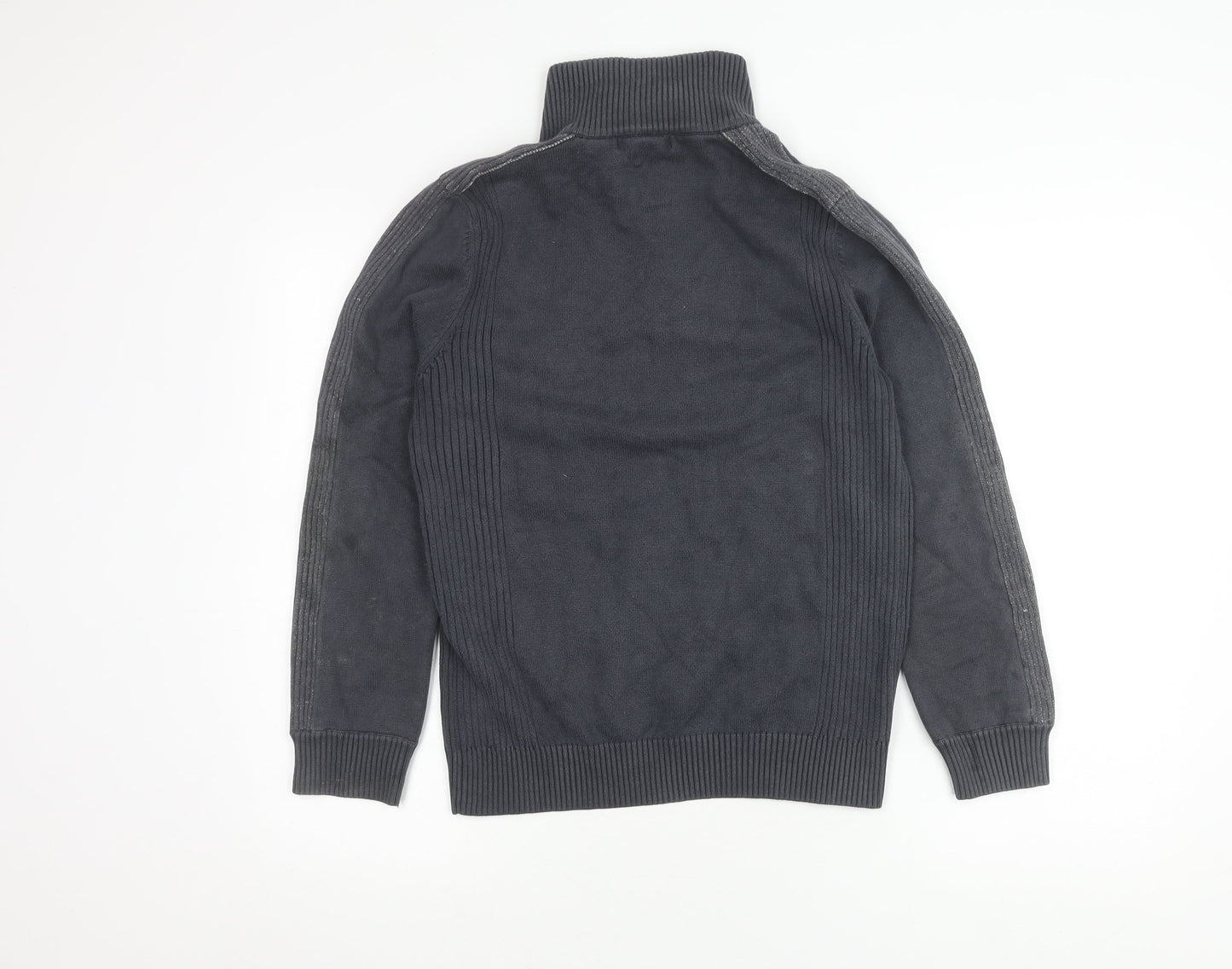 Yishion Men's Grey S Pullover Jumper High Neck