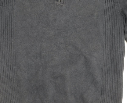 Yishion Men's Grey S Pullover Jumper High Neck