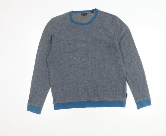 Ted Baker Men's Blue Pullover Jumper L, Classic Crew