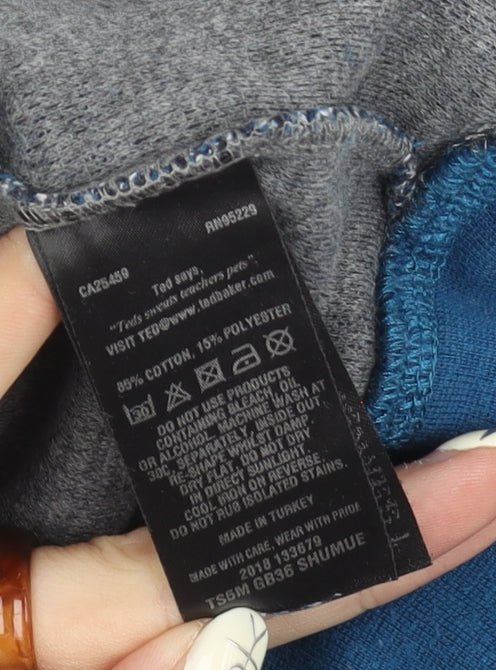 Ted Baker Men's Blue Pullover Jumper L, Classic Crew