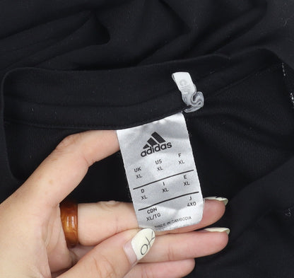 adidas Men's Black XL Gym T-Shirt - Lightweight & Breathable