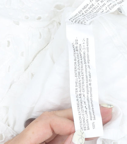 Zara Girls White Dress 11-12 Years Cotton