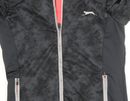 Slazenger Women's Black Track Jacket Size 12 Athletic Fit