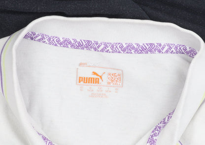 Puma Men's Striped Polo Shirt XL, Black & White