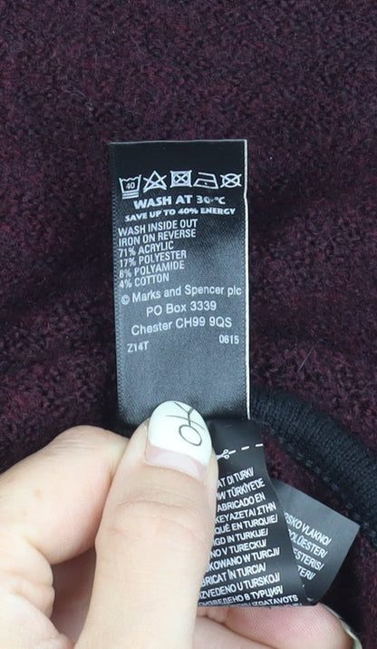 Womens UK Size M Marks and Spencer Purple Cape Jumper