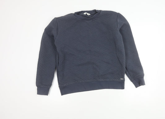 Marks and Spencer Men's Blue M Cotton Pullover Jumper