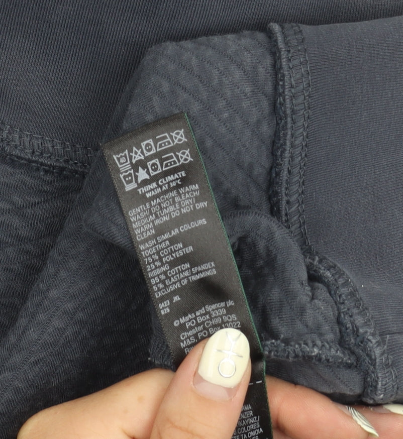 Marks and Spencer Men's Blue M Cotton Pullover Jumper