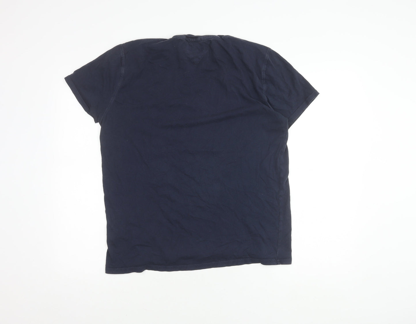Tommy Jeans Men's Blue Cotton T-Shirt, Size L