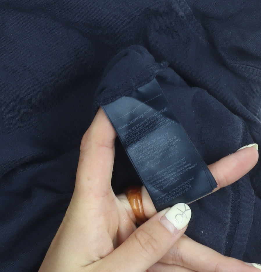 Tommy Jeans Men's Blue Cotton T-Shirt, Size L