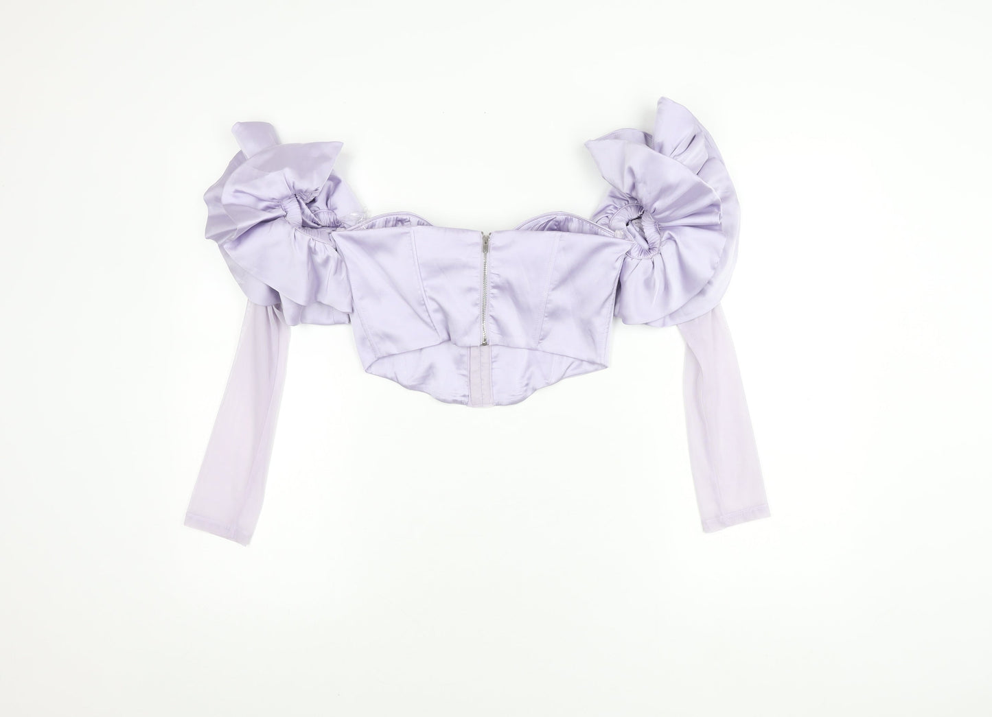 Womens UK Size 10 Oh Polly Purple Cropped Blouse