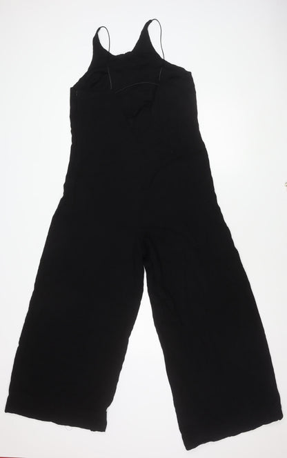 Mango Women's Black Viscose Jumpsuit Size 12