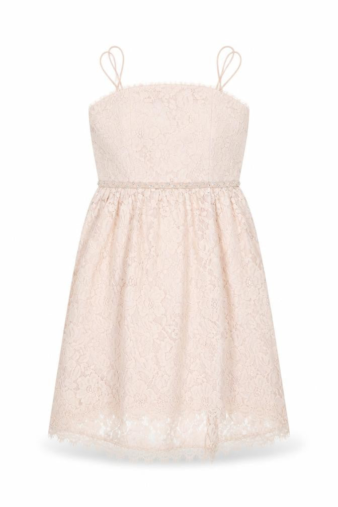 River Island Teens Pink A-Line Lace Dress 12