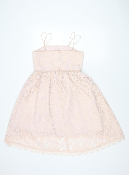 River Island Teens Pink A-Line Lace Dress 12