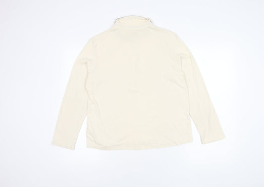 Damart Women's Beige Collared Polo Shirt Size L