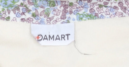 Damart Women's Beige Collared Polo Shirt Size L