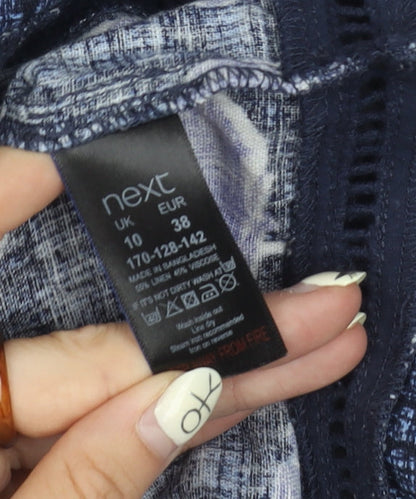 Next Women's Blue Floral Dress Size 10