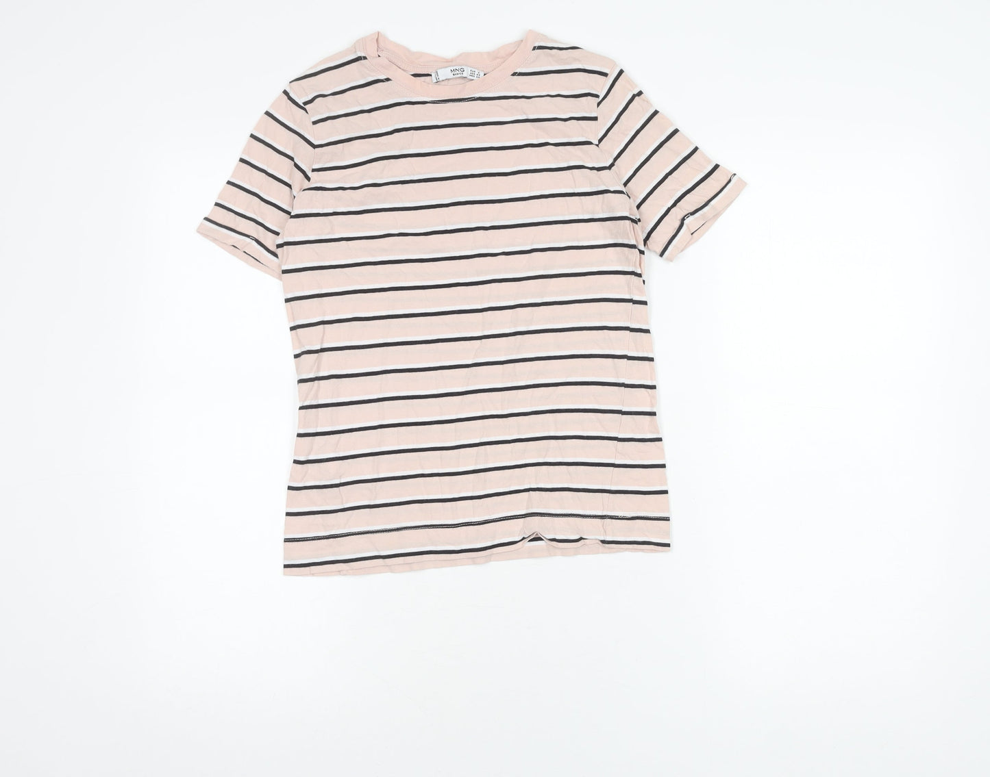 Womens UK Size 8 MNG Basics Pink Basic T-Shirt