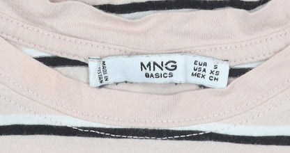Womens UK Size 8 MNG Basics Pink Basic T-Shirt