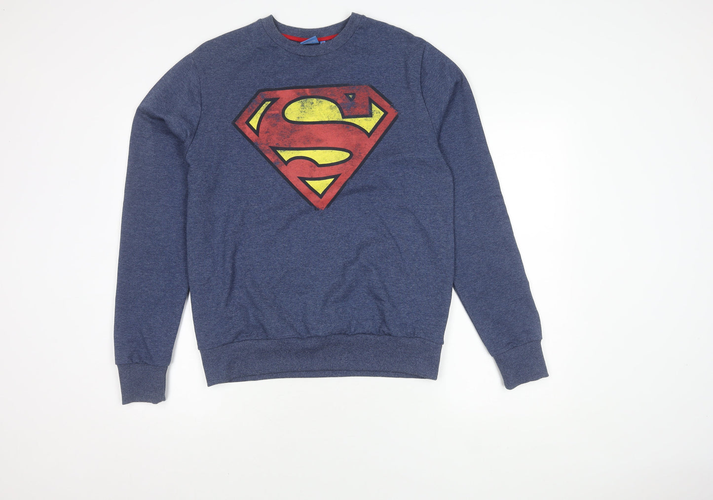 Superman Men's Blue Pullover Sweatshirt M