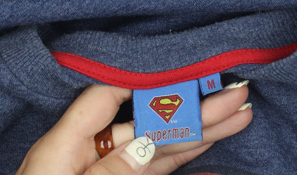 Superman Men's Blue Pullover Sweatshirt M