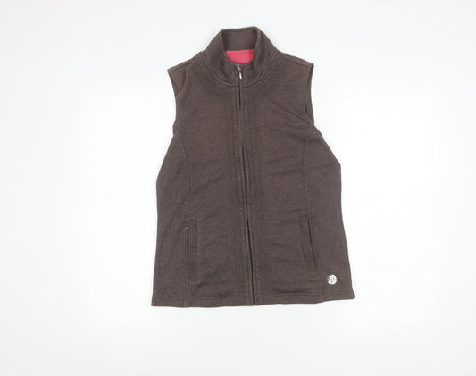 Dash Women's Brown Zip Waistcoat Size 10