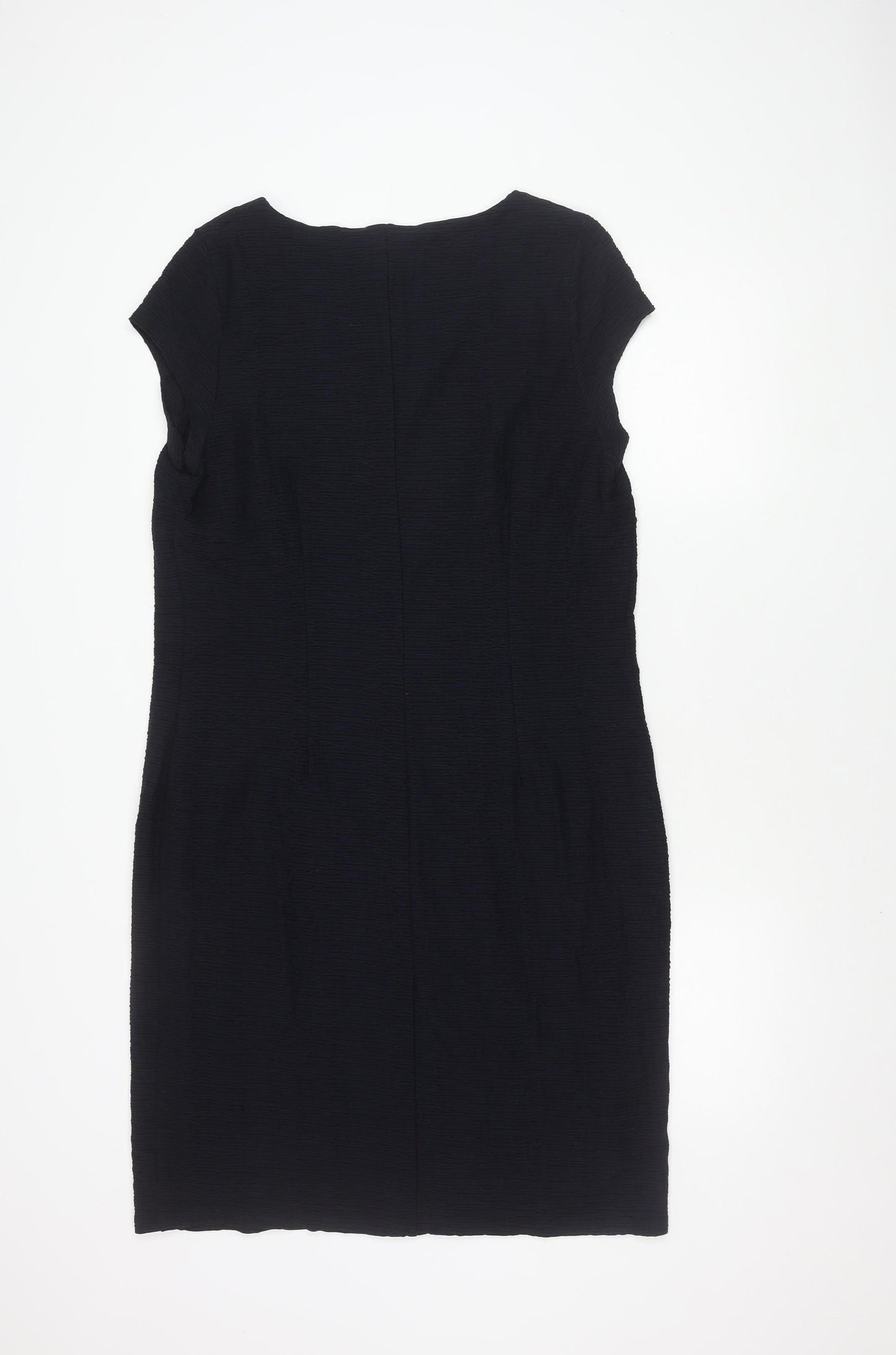 Minuet Petite Black Knee-Length Dress, Size 16