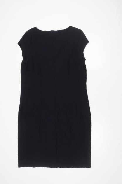 Minuet Petite Black Knee-Length Dress, Size 16