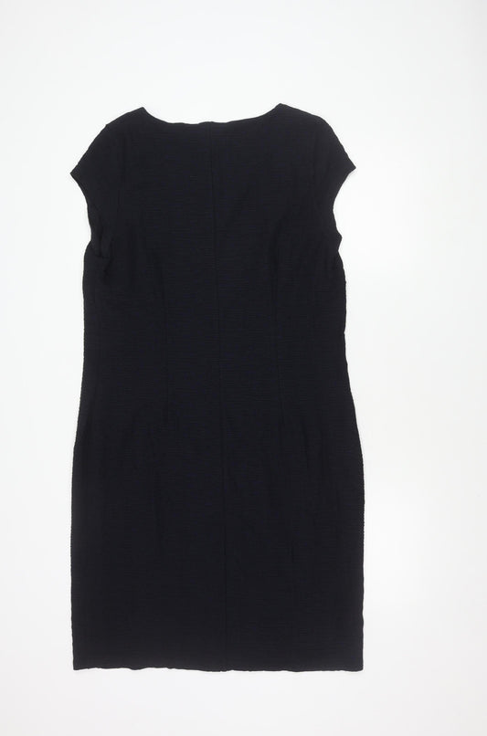 Minuet Petite Black Knee-Length Dress, Size 16