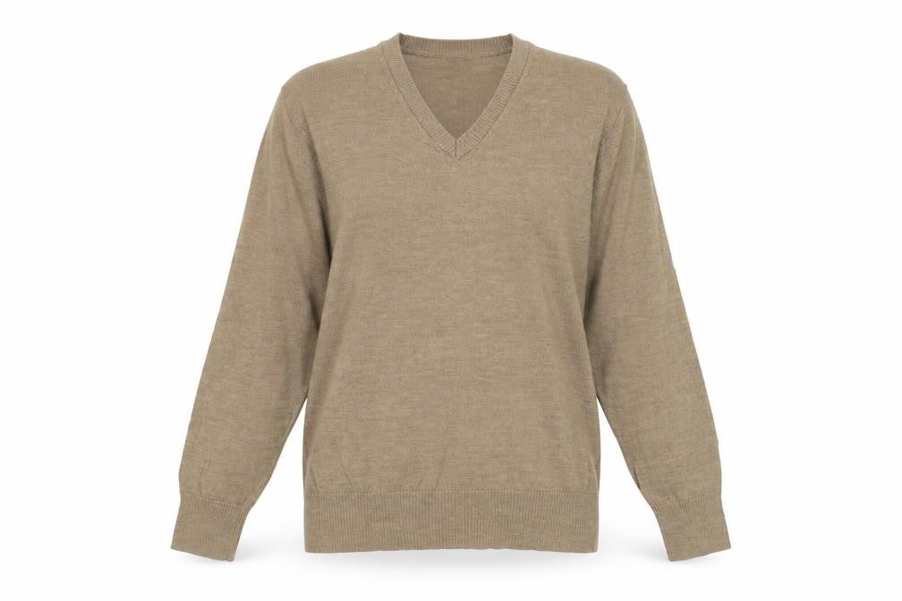 Gap Women's Brown Merino Wool V-Neck Jumper M