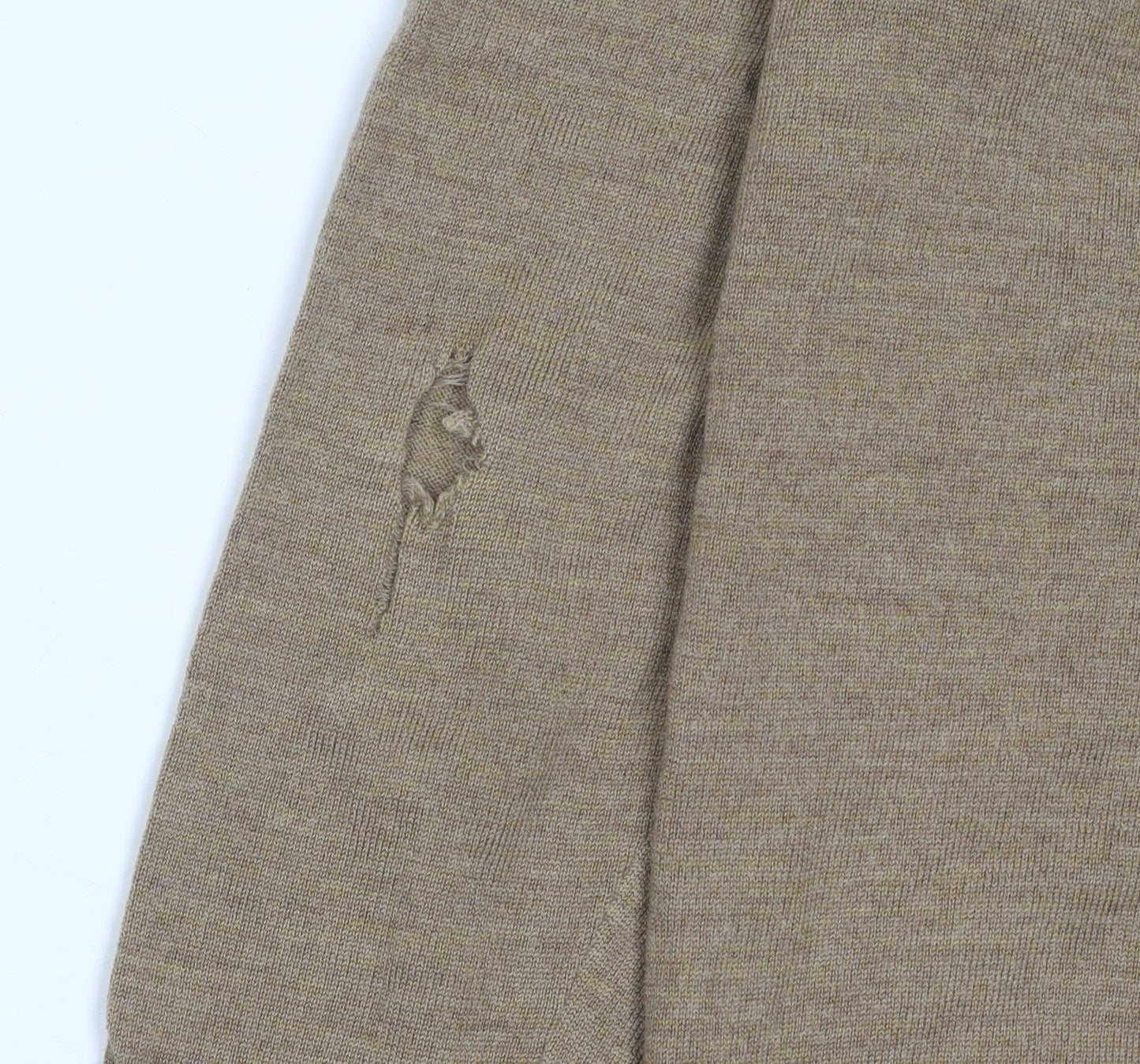 Gap Women's Brown Merino Wool V-Neck Jumper M