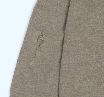 Gap Women's Brown Merino Wool V-Neck Jumper M