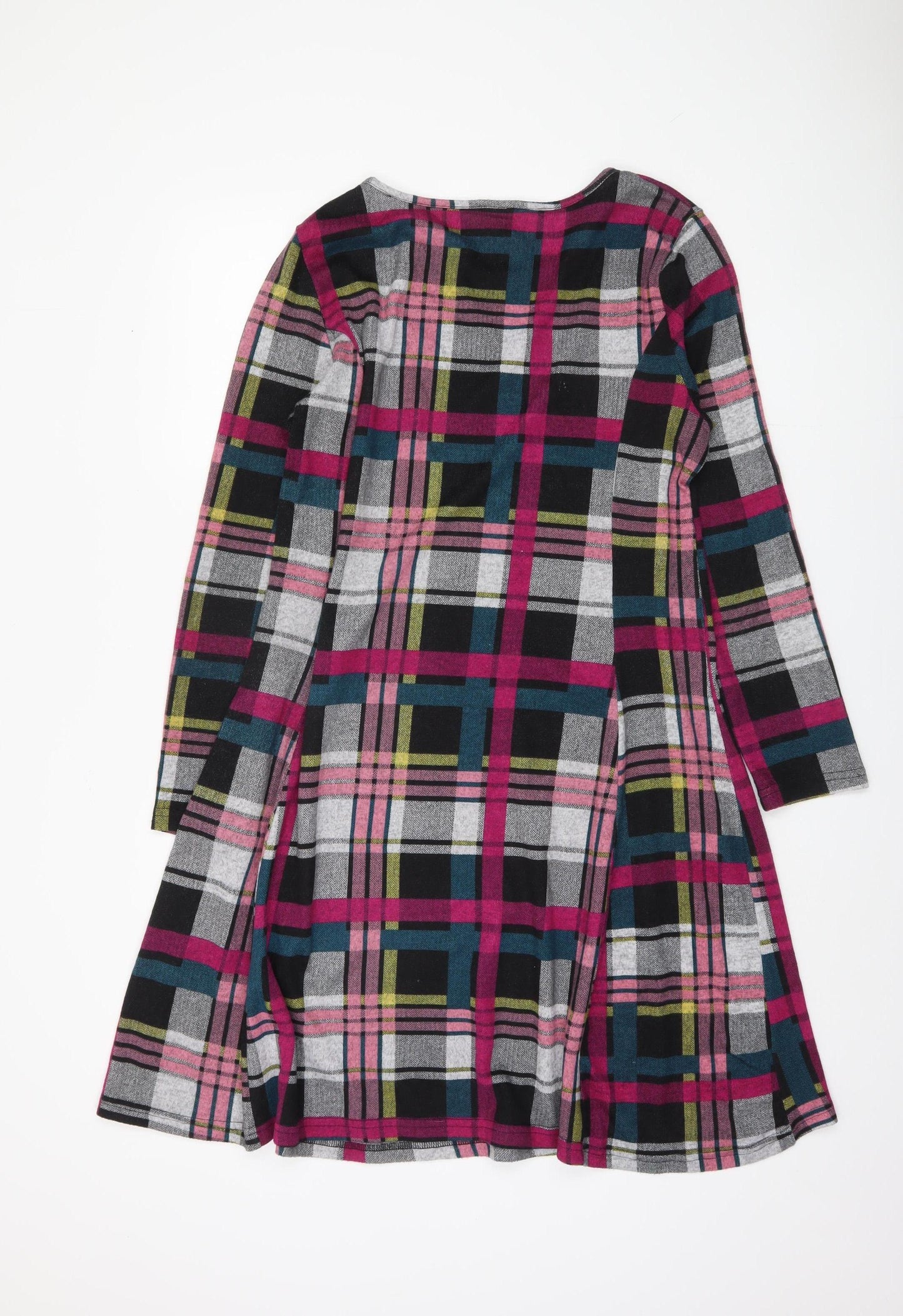 Mitzy Women's Multicoloured Plaid Knit Dress L