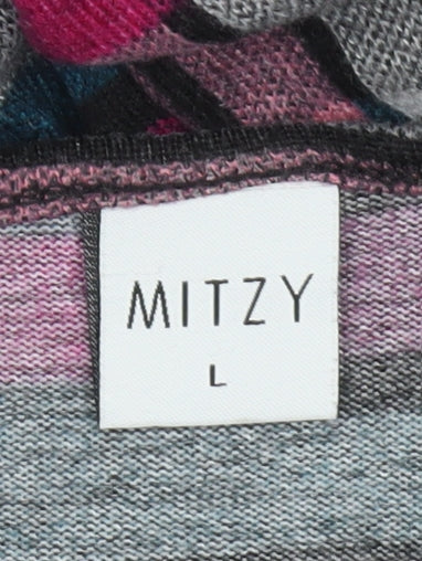 Mitzy Women's Multicoloured Plaid Knit Dress L