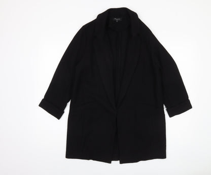 Womens UK Size 10 New Look Black Overcoat